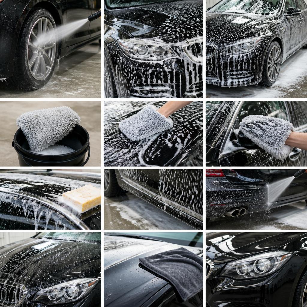手洗い洗車の流れ